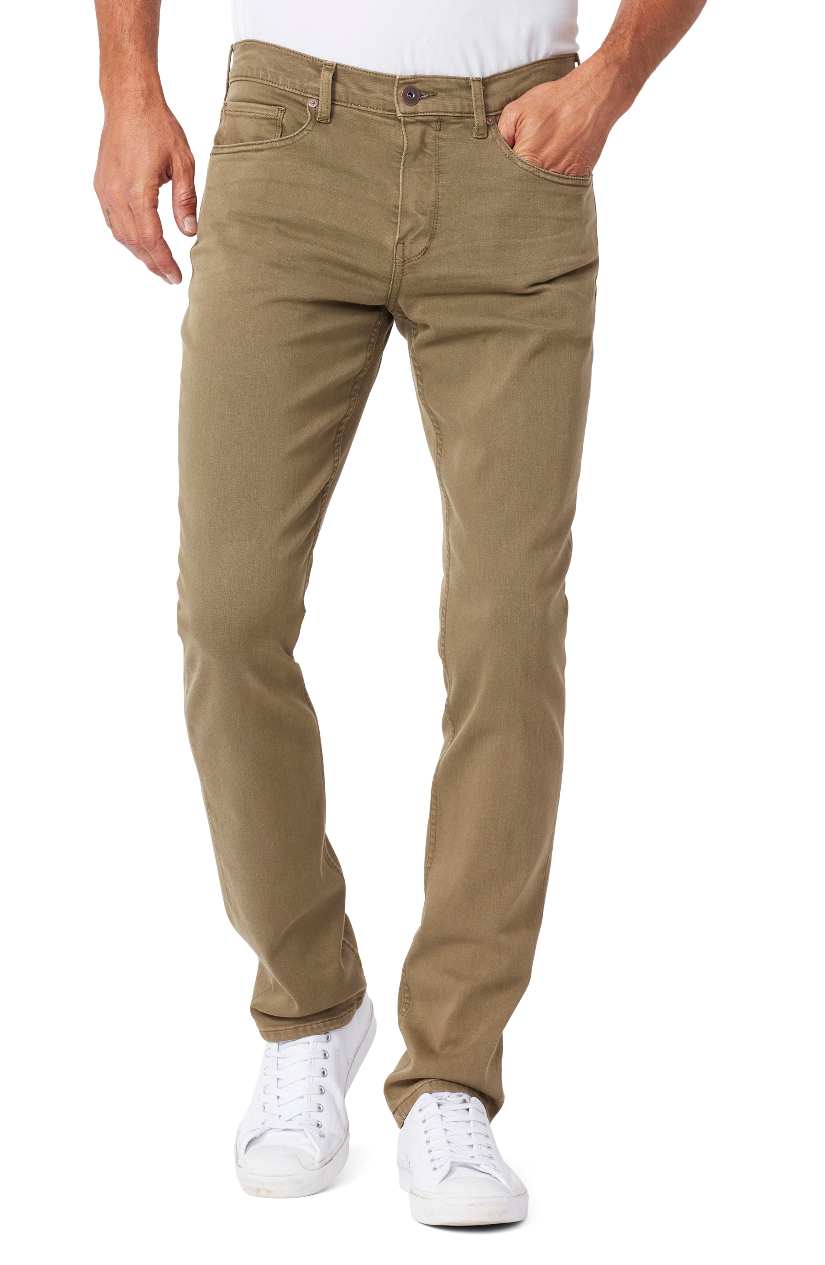Lucky brand mens 121 slim straight fit pants stretch brown MSRP $99.00 New